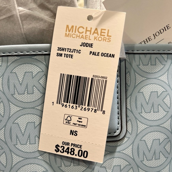 Michael Kors Jodie Blue Pale Ocean Tote - NWT - Picture 5 of 7